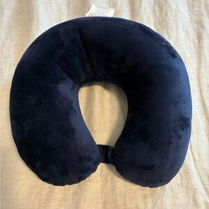 Travel Neck Pillow Navy blue Velvet NEW
